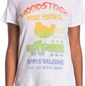 Chaser 1969 Woodstock Music Festival White T-Shirt Size M